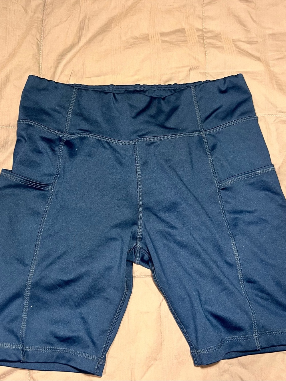 Athletic Works Blue Plus Size High-Rise Active Shorts